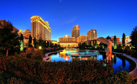 Caesars palace Las vegas hotel casino  - lights, nice others, palace, hotel, place, night, architecture, buildings