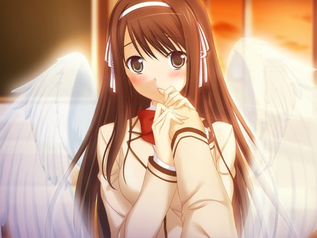 Nanami Shion - cute, game, hot, brown hair, anime, girl, cg, sexy, sunset