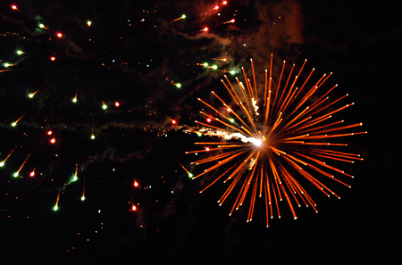 Explosive Display - american, color, patriotic, fireworks