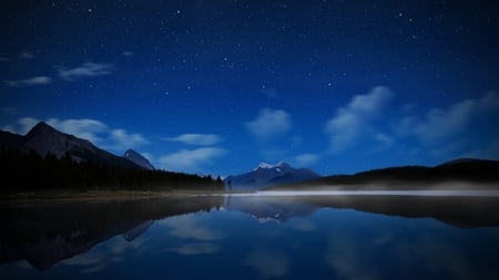 Night Sky - water, nature, beautiful, hd, lake, night, stars, sky