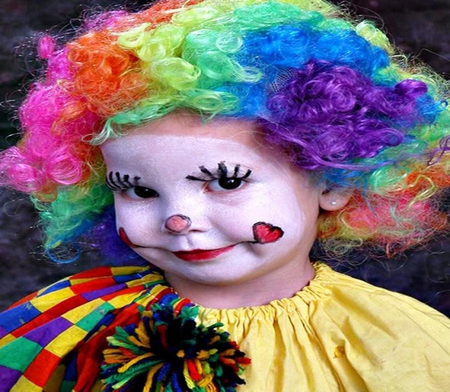 Multicolored smile - fun, joy, photography, child, clown, abstract, multicolor, smile, little