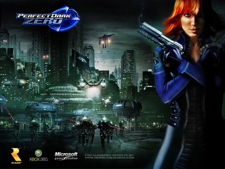 perfect dark zero - babe, fantasy, perfect dark zero, game, war, cgi, gun, epic