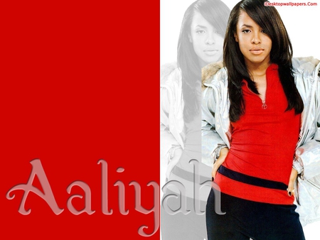 Aaliah collage - collage, red, music, black