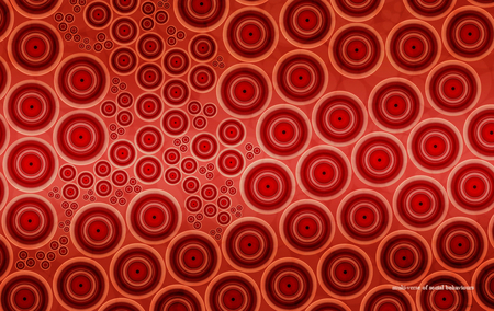 Circles red - computer, desktop, people, entertainment