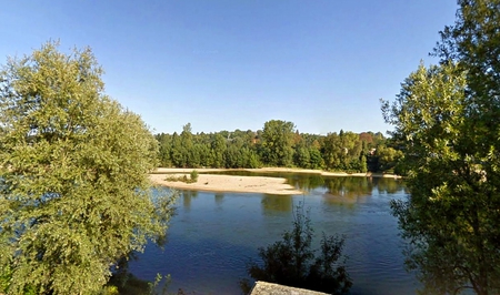 Loire River - river, trees, water, blue, france, sky