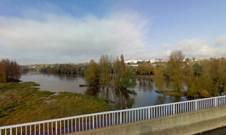 Loire River - clouds, river, trees, water, france, sky