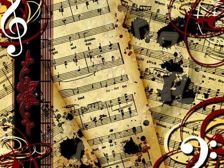 Music - paper, music, notes, artwork