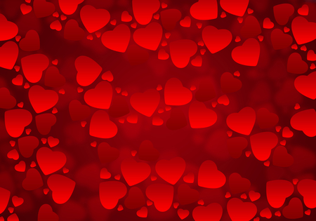 Red hearts - valentin, love, heart, red