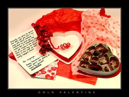 Cold_Valentine. - chocolate, love, heart, valentine