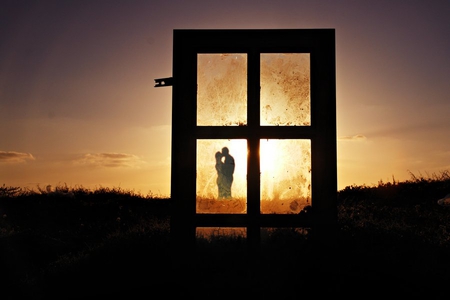 Valentine - love, girl, couple, man, door, valentine