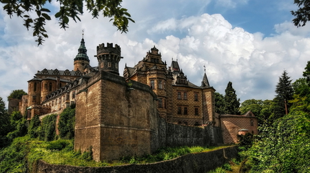 CASTLE FRIEDLAND - sky, friedland, castle, trees, hd