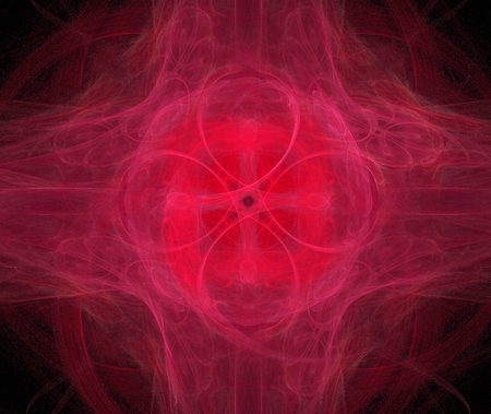 Red on Red - fractal, pinky red, abstract, red