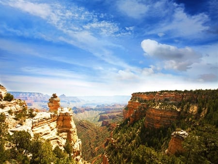 Canyon and Sky - clouds, nature, blue, sky, canyon