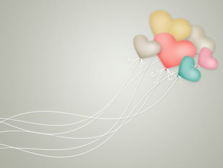 heart ballons - grey, ballon, love, hearts