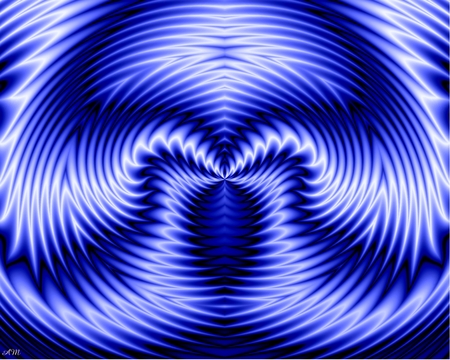 Blue Wings - cg, abstract, blue, wings, computer art