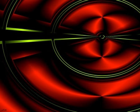 Bulls eye - mind teaser, abstract, cg, red