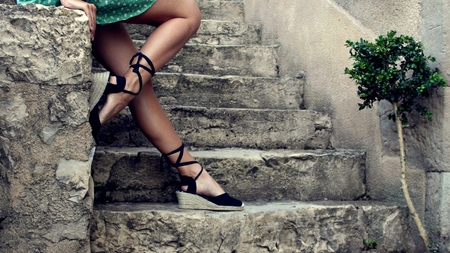 Stairway to Heaven - stairway, legs, masonary, shoes