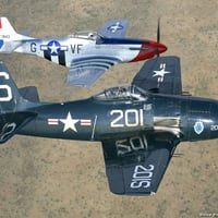 F8F Bearcat and P51 Mustang