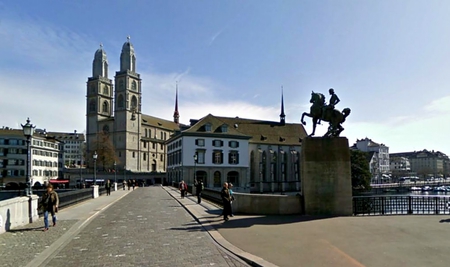 Grossmunster - ancient, old, church, switzerland, zurich, buildings, sky