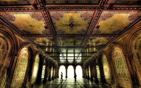 Beautiful Hall - way, tile, light, hallway, hall, arch, pretty, beautiful, architecture