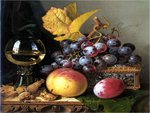 Edward Ladell. A Still Life Of Black Grapes