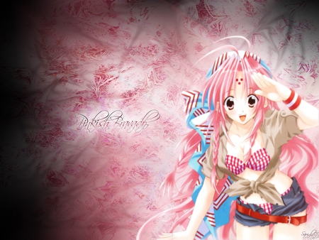 anime grirl - girl, pink, hair, anime, long