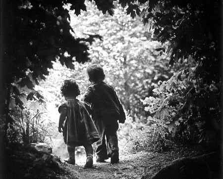 FAIRY TIME - forest, photography, fairy, bw, kids