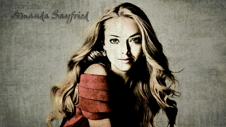 Amanda Sayfried - sketch, effects, photoshop, portrait, actress