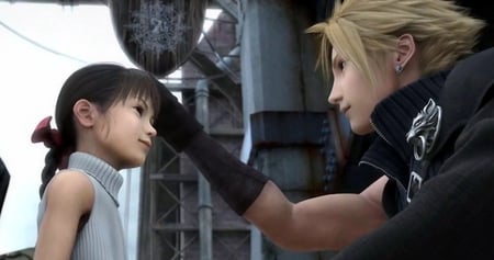 Cloud and Marlene - cloud, children, marlene, final fantasy