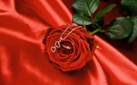 the rose - locket, rose, lovely, red