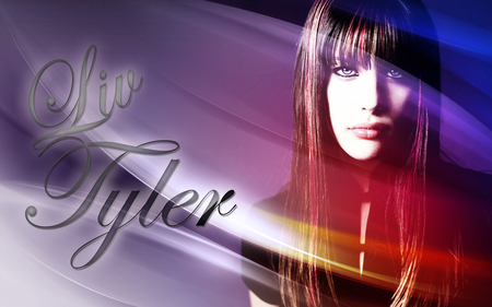 Liv Tyler - abstract, rainbow, purple, liv tyler