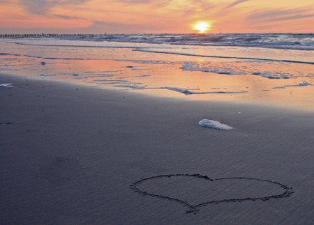 hearts on the beach. - wow, pretty, nice, beach