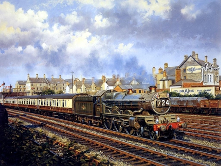 Trains painting