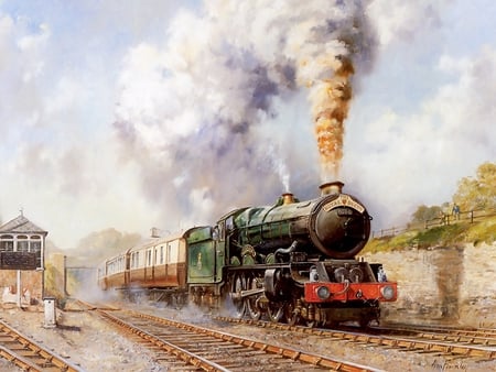 The Royal Duchy - railway, steam, train, painting