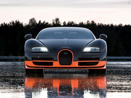 sport car - sport, reflection, car, rain, wet, technology, black