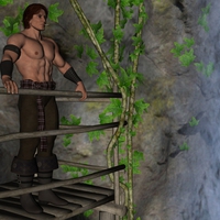 Man watching from bridge