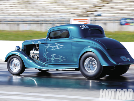 Racing - 1934, flames, drag race, blue