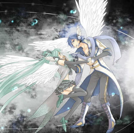 Vocaloid - flying, angels, vocaloid, beautiful