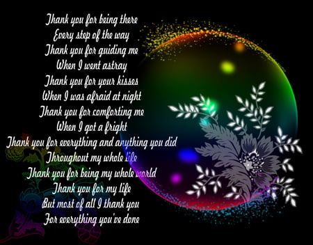 Thank You :) - memories, flowers, bubbles, gentleness, sparkles, love, life