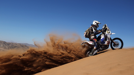 Which Way To Dakar? - motorcycle, rider, dakar, sand, dune