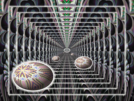 TUNNEL OF EGGS - eggs, abstract, easter, tunnel