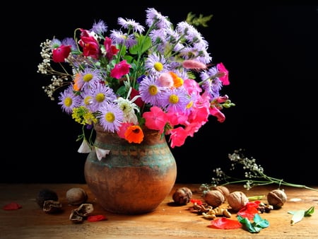 Still life - pretty, vase, delicate, beautiful, table, spring, lovely, still life, harmony, flowers, nice