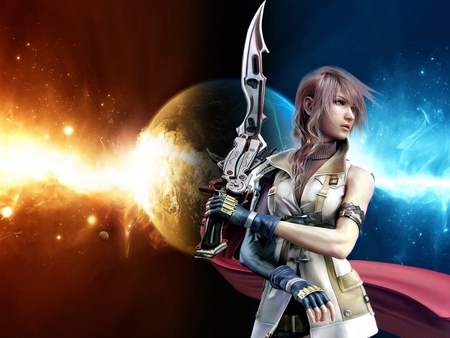 Lightning - farron, claire, night, lightning, final fantasy