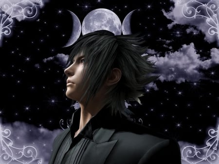 Noctis in the Night - night, stars, final fantasy, noctis