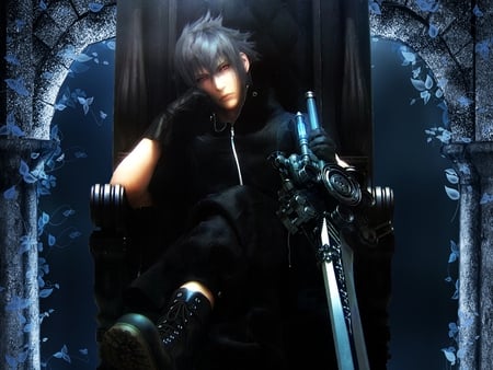 The Prince - moon, night, stars, noctis, final fantasy