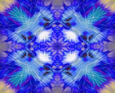 Alien - alien, symmetry, blue, flower