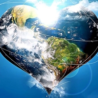 earth in heart shape