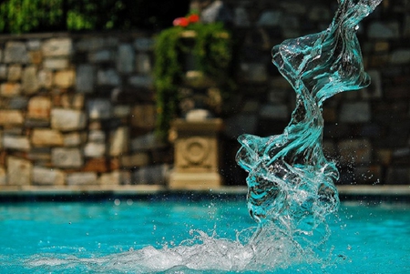 Twisting Water - abstract, stone, water, flowing