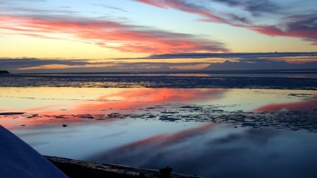 Beach Sunrise - sky, color, sea, landscape