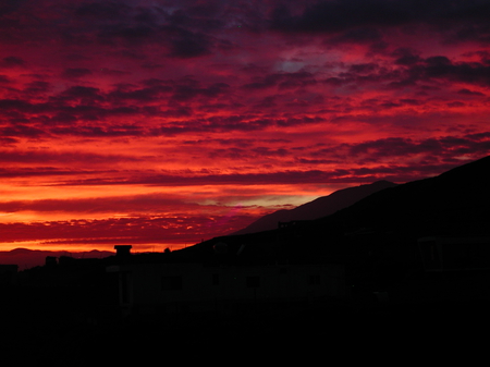 sunrise over Ensenada BC Mexico - sky, color, sunset, red